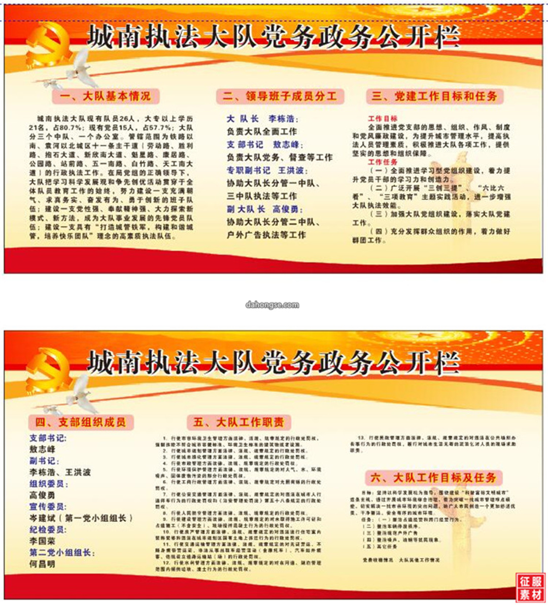 执法大队展板图片