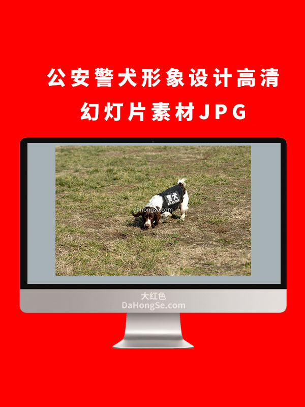 公安警犬形象设计高清幻灯片素材JPG