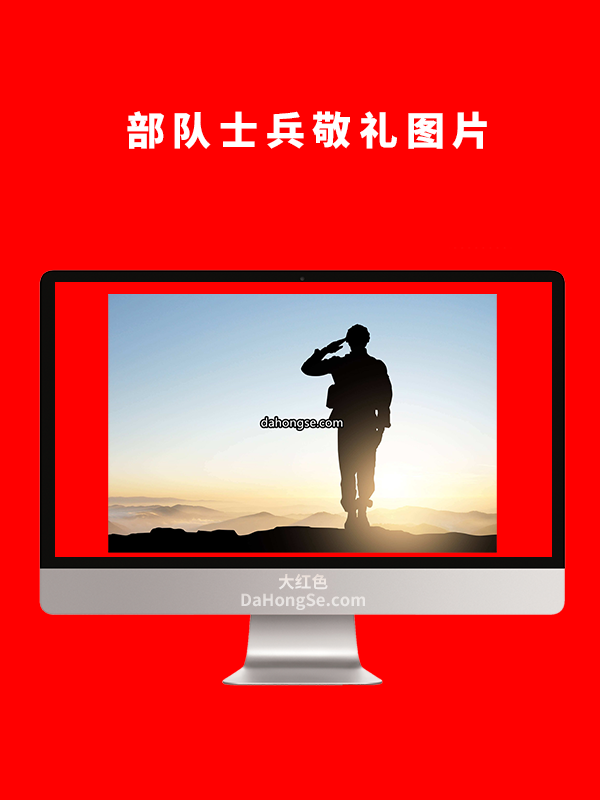 部队士兵敬礼图片