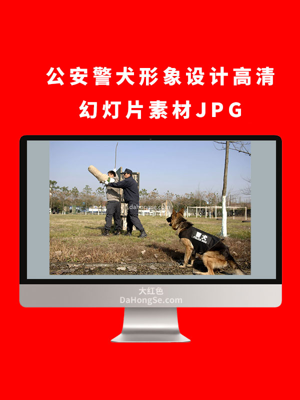公安警犬形象设计高清幻灯片素材JPG