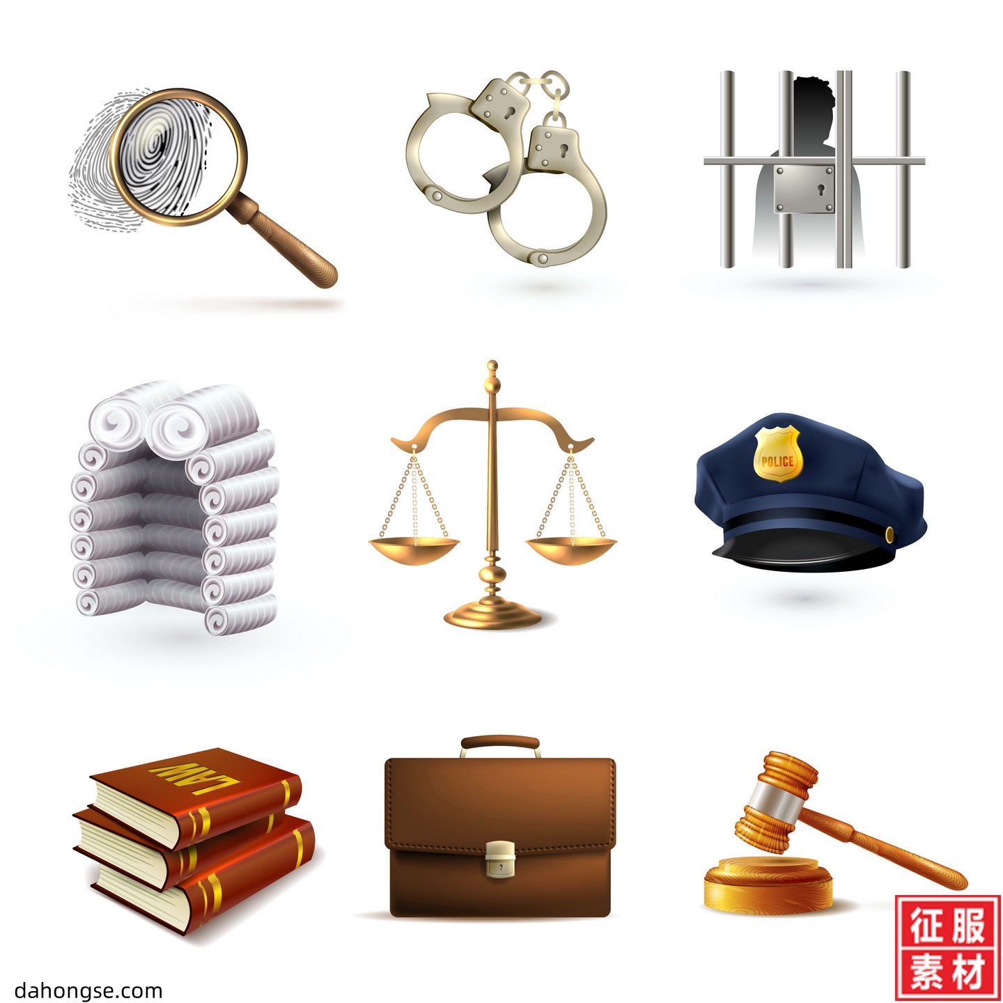 法院相关部门设计通用素材EPS格式