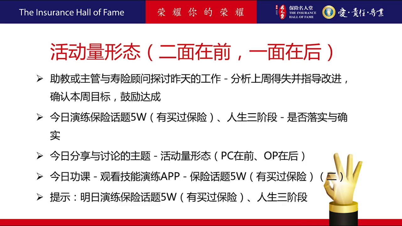 90天成功计划 第3周 周二 – 保险名人堂