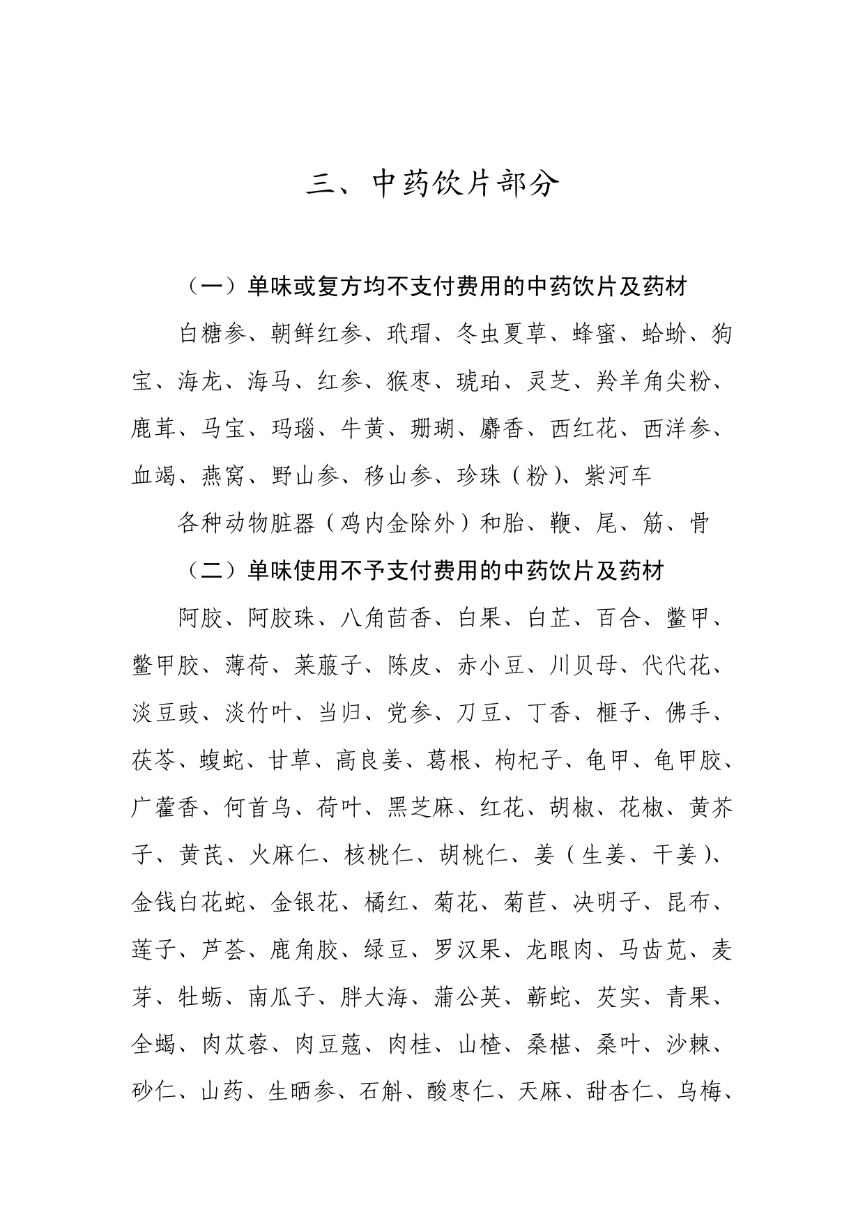 国家基本医疗保险、工伤保险和生育保险药品目录（2017年版） – 中药饮片部分 MRCLUB