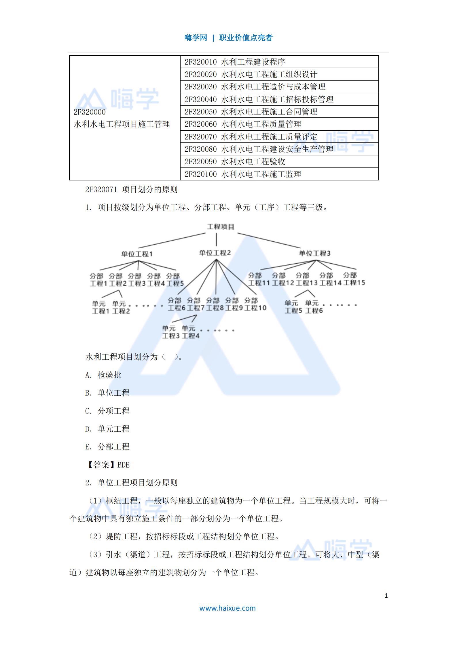 水利水电工程管理与实务质量评定1