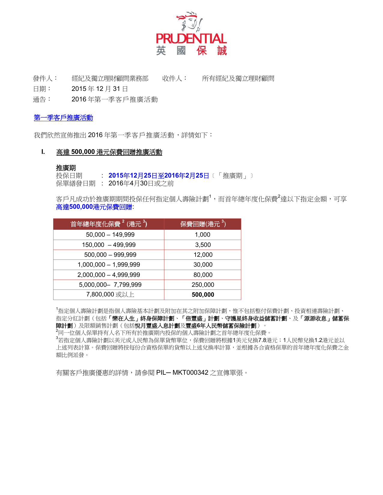 第一季推廣活動