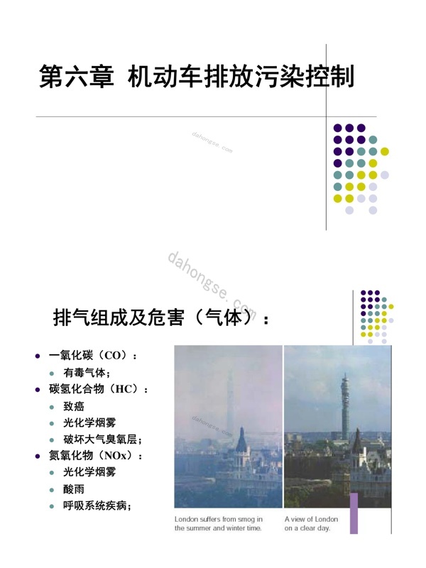 简版_2013第6章机动车污染控制