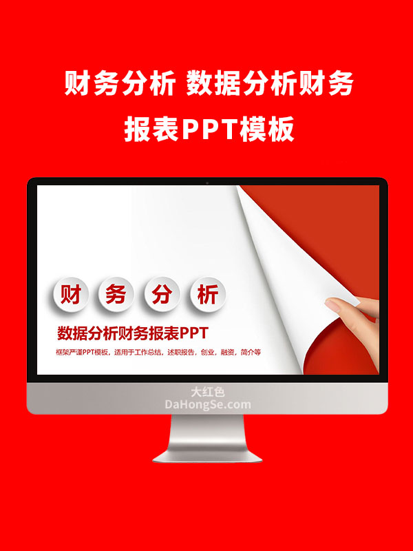 财务分析 数据分析财务报表PPT模板