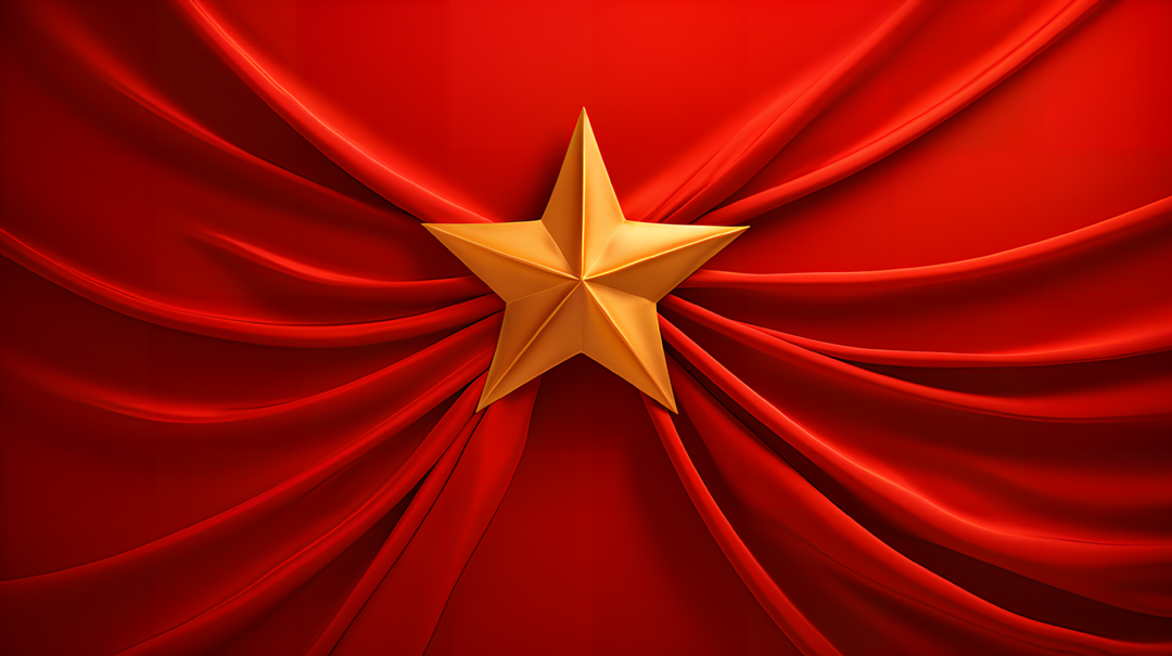 红色喜庆大气党政党建庆祝丝绸红金光效背景